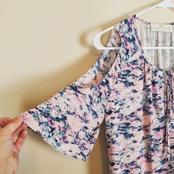 Amanda Uprichard Ora Snake Print Cold Shoulder Dress Size small - Picture 8 of 10